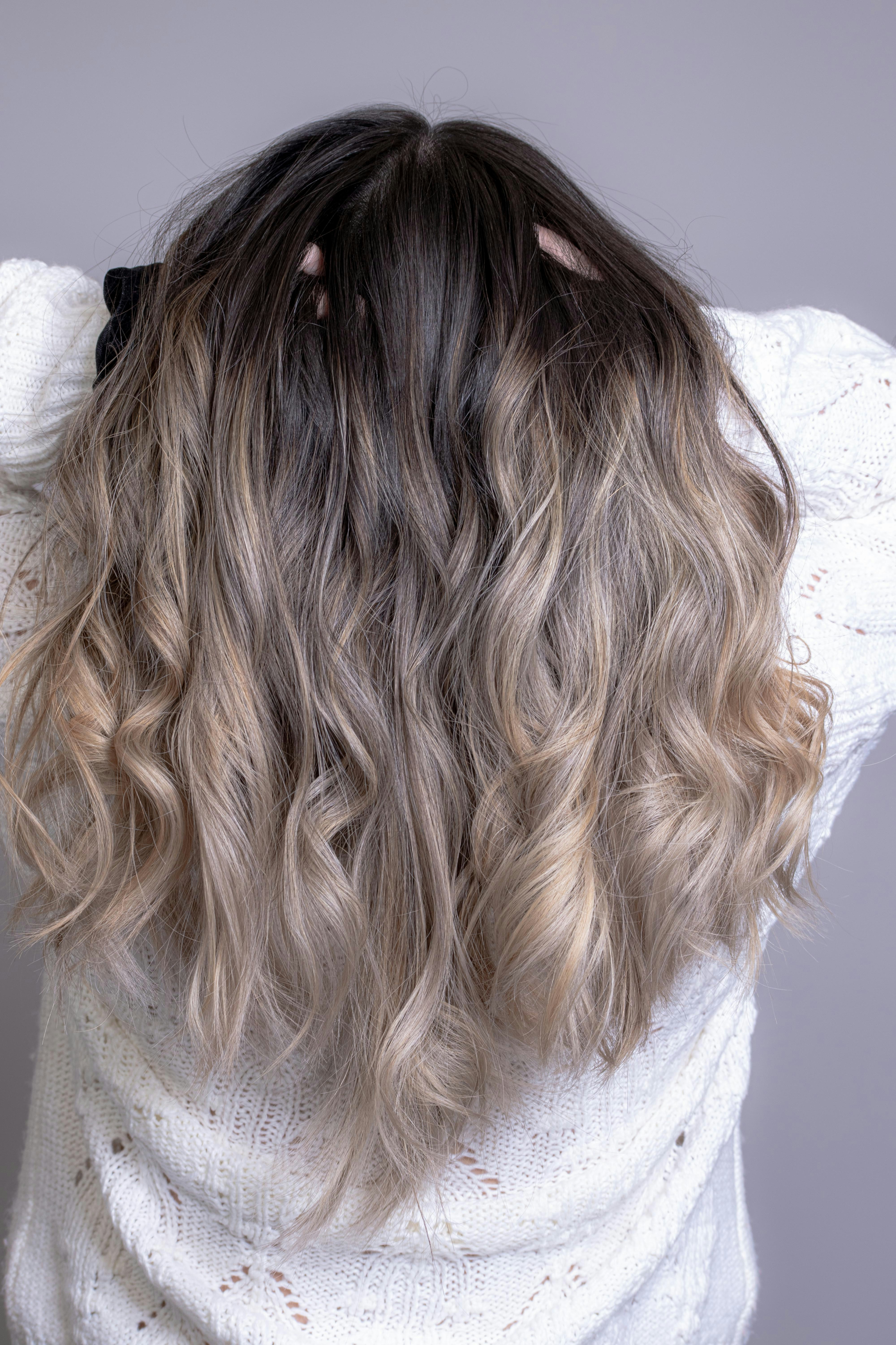 Keratin-smoothed blowout